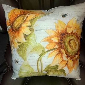 Sunflower handmade plush pillow